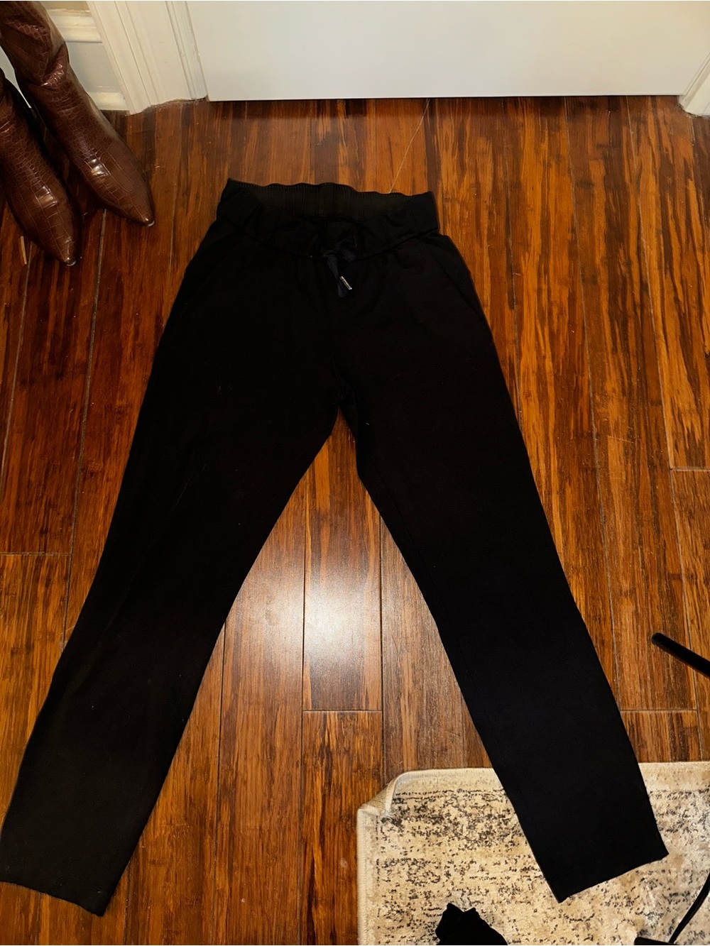 The Best Lululemon Black Drawstring Waist Travel Pants